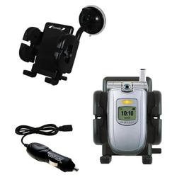Gomadic Samsung SGH-P100 Auto Windshield Holder with Car Charger - Uses TipExchange