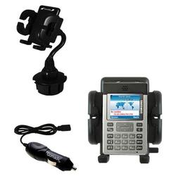 Gomadic Samsung SGH-P300 Auto Cup Holder with Car Charger - Uses TipExchange