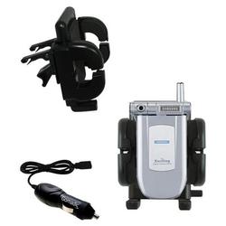 Gomadic Samsung SGH-P400 Auto Vent Holder with Car Charger - Uses TipExchange