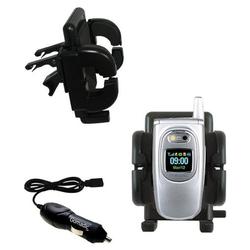 Gomadic Samsung SGH-P510 Auto Vent Holder with Car Charger - Uses TipExchange