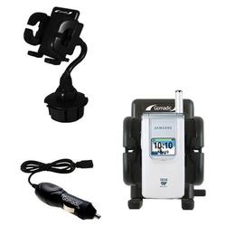 Gomadic Samsung SGH-S200 Auto Cup Holder with Car Charger - Uses TipExchange