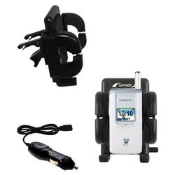 Gomadic Samsung SGH-S200 Auto Vent Holder with Car Charger - Uses TipExchange