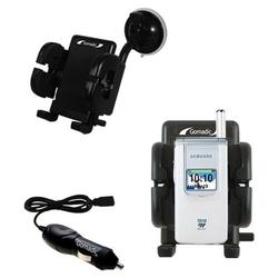 Gomadic Samsung SGH-S200 Auto Windshield Holder with Car Charger - Uses TipExchange