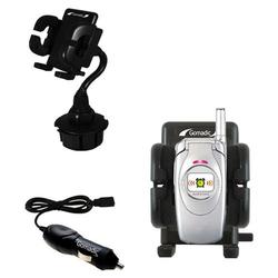 Gomadic Samsung SGH-S300 Auto Cup Holder with Car Charger - Uses TipExchange