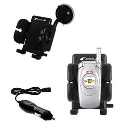 Gomadic Samsung SGH-S300 Auto Windshield Holder with Car Charger - Uses TipExchange