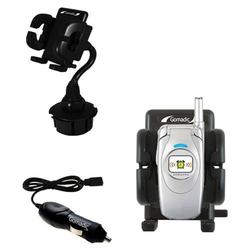 Gomadic Samsung SGH-S400 Auto Cup Holder with Car Charger - Uses TipExchange