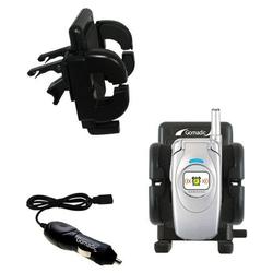 Gomadic Samsung SGH-S400 Auto Vent Holder with Car Charger - Uses TipExchange