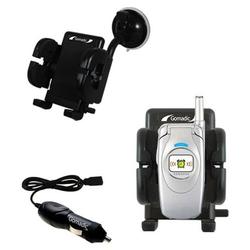 Gomadic Samsung SGH-S400 Auto Windshield Holder with Car Charger - Uses TipExchange