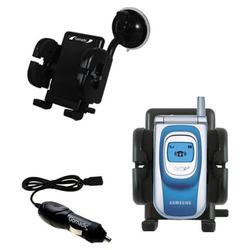 Gomadic Samsung SGH-T200 Auto Windshield Holder with Car Charger - Uses TipExchange