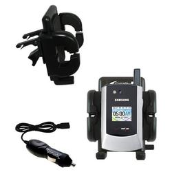 Gomadic Samsung SGH-X426 Auto Vent Holder with Car Charger - Uses TipExchange