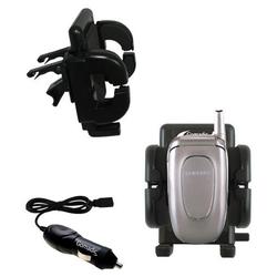 Gomadic Samsung SGH-X427 Auto Vent Holder with Car Charger - Uses TipExchange