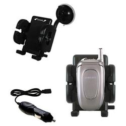 Gomadic Samsung SGH-X427 Auto Windshield Holder with Car Charger - Uses TipExchange