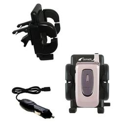 Gomadic Samsung SGH-X430 Auto Vent Holder with Car Charger - Uses TipExchange