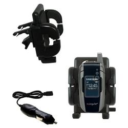 Gomadic Samsung SGH-X507 Auto Vent Holder with Car Charger - Uses TipExchange