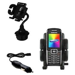Gomadic Samsung SGH-X700 Auto Cup Holder with Car Charger - Uses TipExchange