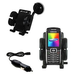 Gomadic Samsung SGH-X700 Auto Windshield Holder with Car Charger - Uses TipExchange