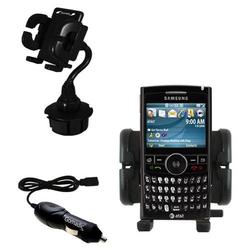 Gomadic Samsung SGH-i617 Auto Cup Holder with Car Charger - Uses TipExchange