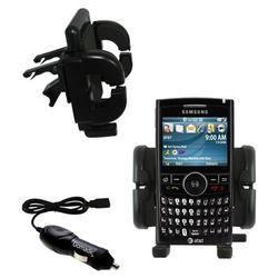 Gomadic Samsung SGH-i617 Auto Vent Holder with Car Charger - Uses TipExchange