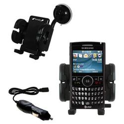 Gomadic Samsung SGH-i617 Auto Windshield Holder with Car Charger - Uses TipExchange