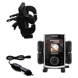 Gomadic Samsung SGH-i620 Auto Vent Holder with Car Charger - Uses TipExchange
