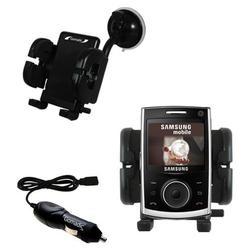 Gomadic Samsung SGH-i620 Auto Windshield Holder with Car Charger - Uses TipExchange