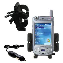 Gomadic Samsung SGH-i700 Auto Vent Holder with Car Charger - Uses TipExchange