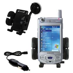 Gomadic Samsung SGH-i700 Auto Windshield Holder with Car Charger - Uses TipExchange