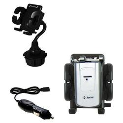 Gomadic Samsung SPH-A600 Auto Cup Holder with Car Charger - Uses TipExchange (CPM-1606-18)