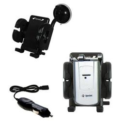 Gomadic Samsung SPH-A600 Auto Windshield Holder with Car Charger - Uses TipExchange (WPM-1606-18)
