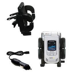 Gomadic Samsung SPH-A940 Auto Vent Holder with Car Charger - Uses TipExchange
