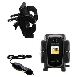 Gomadic Samsung SPH-M300 Auto Vent Holder with Car Charger - Uses TipExchange