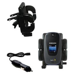 Gomadic Samsung SPH-M510 Auto Vent Holder with Car Charger - Uses TipExchange
