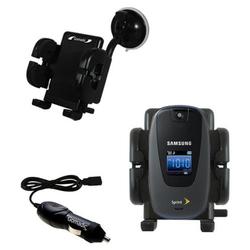 Gomadic Samsung SPH-M510 Auto Windshield Holder with Car Charger - Uses TipExchange