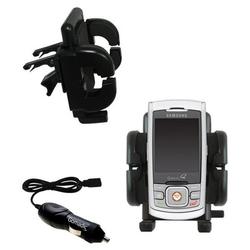 Gomadic Samsung SPH-M520 Auto Vent Holder with Car Charger - Uses TipExchange