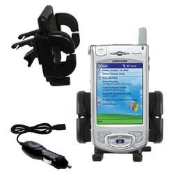 Gomadic Samsung SPH-i700 Auto Vent Holder with Car Charger - Uses TipExchange