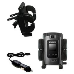 Gomadic Samsung SYNC SGH-A707 Auto Vent Holder with Car Charger - Uses TipExchange