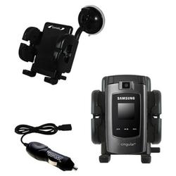 Gomadic Samsung SYNC SGH-A707 Auto Windshield Holder with Car Charger - Uses TipExchange