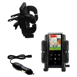 Gomadic Samsung T10 Auto Vent Holder with Car Charger - Uses TipExchange