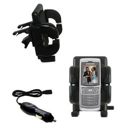 Gomadic Samsung T629 Auto Vent Holder with Car Charger - Uses TipExchange