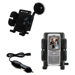 Gomadic Samsung T629 Auto Windshield Holder with Car Charger - Uses TipExchange