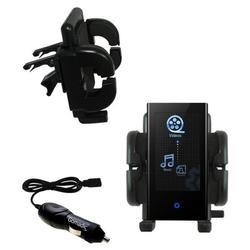 Gomadic Samsung YP-P2QB Auto Vent Holder with Car Charger - Uses TipExchange