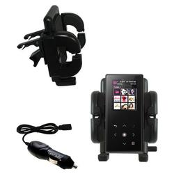 Gomadic Samsung YP-S5 Auto Vent Holder with Car Charger - Uses TipExchange