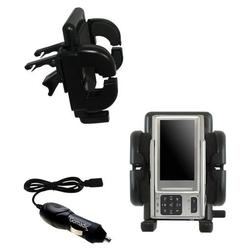 Gomadic Samsung i70 Auto Vent Holder with Car Charger - Uses TipExchange