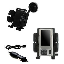 Gomadic Samsung i70 Auto Windshield Holder with Car Charger - Uses TipExchange