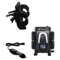 Gomadic Sanyo MM-7500 Auto Vent Holder with Car Charger - Uses TipExchange
