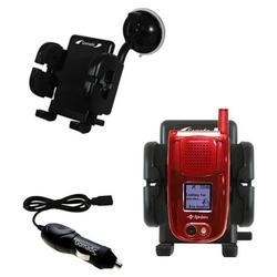Gomadic Sanyo PM-8200 Auto Windshield Holder with Car Charger - Uses TipExchange