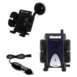 Gomadic Sanyo SCP-200 Auto Windshield Holder with Car Charger - Uses TipExchange