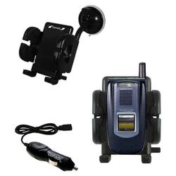 Gomadic Sanyo VM4500 Auto Windshield Holder with Car Charger - Uses TipExchange