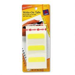 Avery-Dennison Self Adhesive Write On Index Tabs, 1 3/4 Length, Yellow, 48/Pack