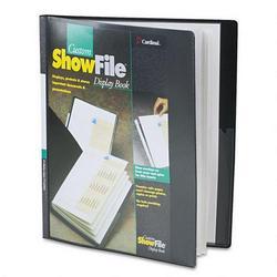 Cardinal Brands Inc. ShowFile™ Display Book with Custom Cover Pocket, 12 Sleeves, Black